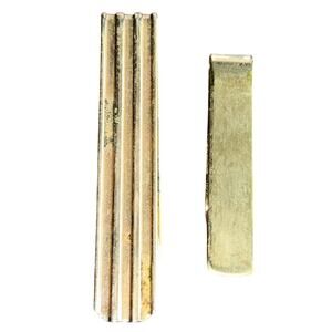 2 Vintage gold tone brass money clips tie clasps